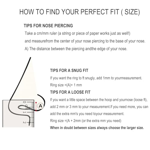2Pcs Women Men Titanium Nose Rings Hoops 20G 18G 16G 14G 12G Hinged Nose Clicker for Nostril Septum Cartilage Helix Tragus Conch Daith Rook Lip Ear Lobe Piercings Diameter 6mm/7mm/8mm/9mm/10mm/11mm/12mm/14mm/16mm Sliver-Gold-Black-Rose Gold - color: Gold,