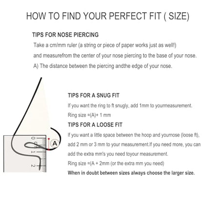 2Pcs Women Men Titanium Nose Rings Hoops 20G 18G 16G 14G 12G Hinged Nose Clicker for Nostril Septum Cartilage Helix Tragus Conch Daith Rook Lip Ear Lobe Piercings Diameter 6mm/7mm/8mm/9mm/10mm/11mm/12mm/14mm/16mm Sliver-Gold-Black-Rose Gold - color: Gold,