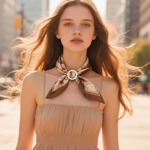 8pcs Scarf Rings & Buckles, Adjustable Shawl Clips, Cute T-Shirt Clips for Women, Stylish Clothing Accessories for Loose Clothes, Blouses, Dresses(Silver/Gold)