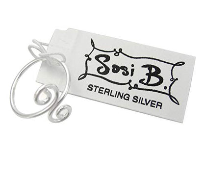 Sterling Silver S-Swirl Adjustable Toe Ring