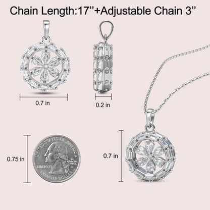 Ahiller Women's Necklace, Dainty Pendant Choker, Adjustable Chain | Heart Initial & Round Pendants, Daily Necklace,17-21" Adjustable Necklaces, Trendy Minimalist Jewelry, Stainless Steel Chain - color: ZF-Silver, style: Other Shapes - Multi-Color