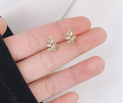 Longita Ear Cuff Earrings for Women non Piercing Ear Hoop Earrings Stainless Steel Clip On Cartilage Earring Huggie Dainty Minimal Crossed Conch Piercing Sparkling Jewelry Silver Rose Gold - color: A2: 8 pairs -gold