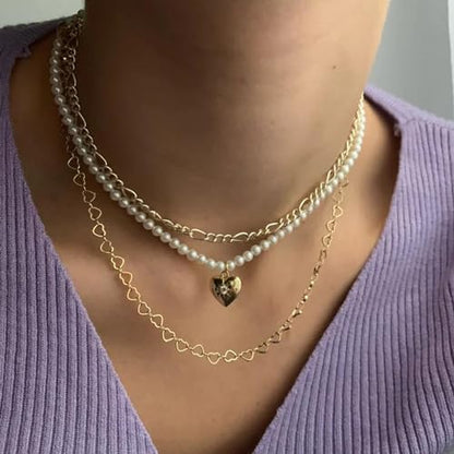 Jabogrii 16.4 Feet Heart Jewelry Chains Gold Brass Chain for Jewelry Making | Women Necklace Bracelet DIY Craft Chain Bulk Permanent Jewelry Making Roll - color: Heart Gold