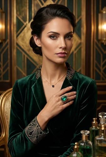 NYFASHION101 Radiant Teardrop Stone Adjustable Cocktail Statement Ring - color: Encircled Teardrop, Green/Gold-Tone