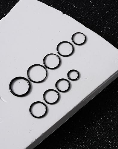 316L Stainless Steel Hoop Earrings, Hinged Segment Earrings Hoop, Cartilage Helix Conch Daith Septum Earrings Hoops - color: Black, size: 1.2*12mm