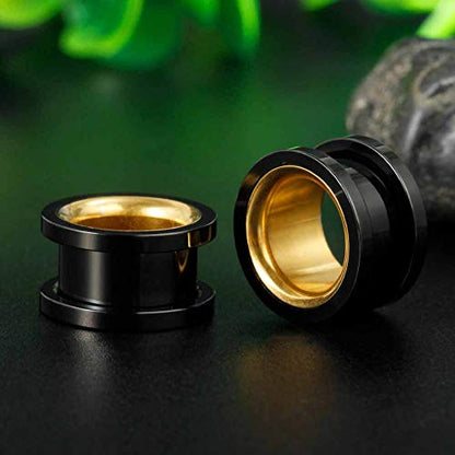 Ear Gauges Screw Surgical Steel Plugs, Flesh Stretchers Earrings, Size 2g to 30mm Colorful Tunnels. - color: S8288H, size: 8mm