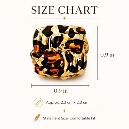 Golden Geometric Leopard Print Earrings for Women,Retro Gold Plated Square and Triangle Studs,Hypoallergenic Statement Jewelry,Fashion Animal Print Accessories Earring for Everyday & Party Wear - color: Square Leopard