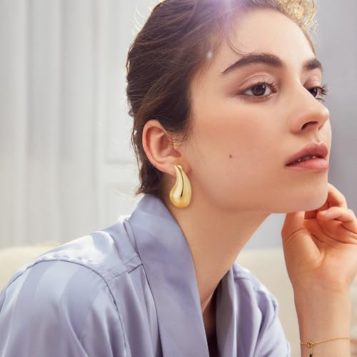 15 Pairs Gold Clip on Earrings for Women Fashion,Lightweight Fake Earrings Set - style: Style D
