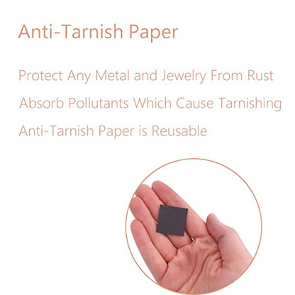 BEADNOVA Silver Polishing Cloth Cotton Jewelry Cleaning Cloth with Anti-Tarnish Paper for Silverware and Jewelry Handling (10pcs Each)