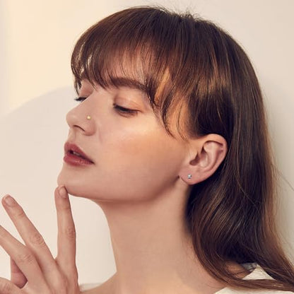 ONESING 9-40 Pcs Nose Rings - Hoops, Studs & L Shape - Hypoallergenic Stainless Steel Nose Piercings for Women & Men - color: Colorful-32 Pcs