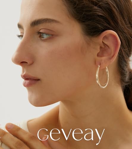 Lightweight 925 Sterling Silver Post Hoop Earrings for Women | 3mm Wide Hypoallergenic Thin Large Hoop Earrings for Women Gift 30/40/50/60mm - size: 40mm Silver