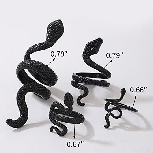 choice of all Snake Medusa Jewelry Gold Snake Necklace Earrings Bracelet Ring Set Gothic Punk Statement Jewelry Halloween Costume Accessories - color: alla