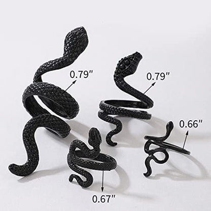choice of all Snake Medusa Jewelry Gold Snake Necklace Earrings Bracelet Ring Set Gothic Punk Statement Jewelry Halloween Costume Accessories - color: alla
