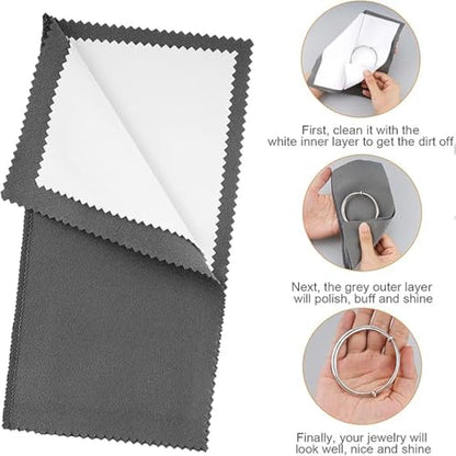 Syyflibb Polishing Cleaning Cloth for Gold, Silver, and Platinum Jewelry, – 1 Ultra-Soft Brushes Wave,Rings & Chains | Tarnish Removal(Pink) - color: Pink
