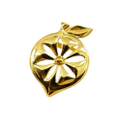 XIMEO Brooches and Pins for Women, Metal Lapel Pin Jewelry | Metal Fashion Brooch Pins for Women, Pin Clasp, Lapel, Scarf and Handbag Accessories, Modern or Vintage Jewelry - color: Fruit Gold