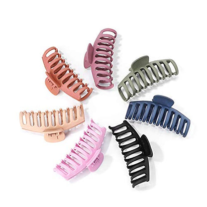 2 Pack Big Hair Claw Clips Nonslip Large Claw Clip for Women and Girls Hair,Strong Hold Grips Hair Accessories 4 Inch (Pink) - color: Pink