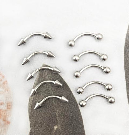 40Pcs 16G Lip Rings Stainless Steel Horseshoe Labret Monroe Lip Barbell Eyebrow Nose Ring Medusa Piercing Jewelry for Women Men - color: silver