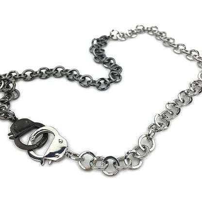 Succuba Stainless Steel Handcuff Choker Necklace Chain Pendant Choker Collar Necklace for Women and Men from 16 to 24 Inches with Box - color: C, size: 22 Inches