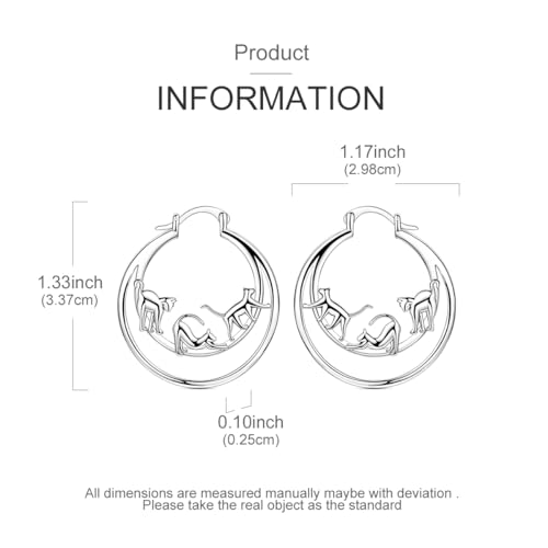 NARMO 925 Sterling Silver Earrings for Women Hypoallergenic Hoop Earrings - color: Cat Life