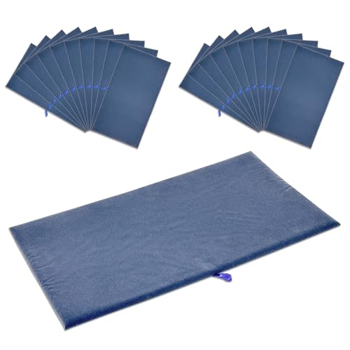 20-Pack Foam Cushion Flocked Jewelry Pads - Flat Full Size - Rings, Necklaces, Bracelets, Watches Presentation - Blue by The Display Guys - color: Blue, size: Insert - Flat Pad (20-Pack)