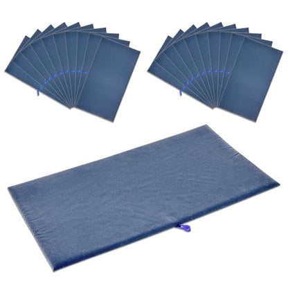 20-Pack Foam Cushion Flocked Jewelry Pads - Flat Full Size - Rings, Necklaces, Bracelets, Watches Presentation - Blue by The Display Guys - color: Blue, size: Insert - Flat Pad (20-Pack)