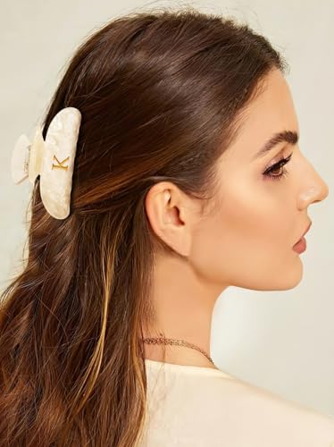LILIE&WHITE Acrylic Letter Hair Clips For Women Stylish K Monogram | Alphabet Hair Clip Fashion Glitter Claw Clips Elegant And Durable Hair Accessory Large Hair Clips K - color: HC22539K