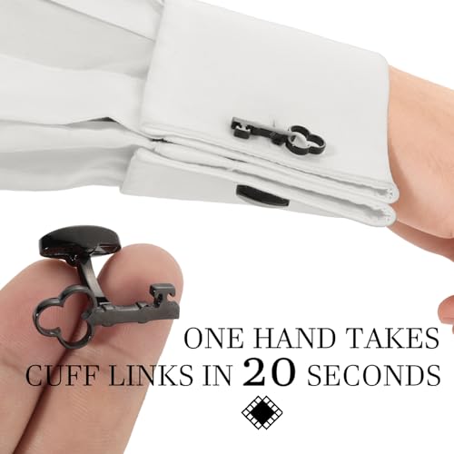 HAWSON Various Unique Cuff Links Mens, Animal/Tactical/Music/Holiday/Cufflinks, Themed Wedding Dinner Party Gift Suit Accessories - style: Clover Key