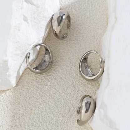 Roe Dolph Chunky Gold Rings for Women Stackable Statement Ring Set | Mixed sculptural shapes and polished surfaces create bold stacking combinations for parties dinners and everyday outfits - color: A6