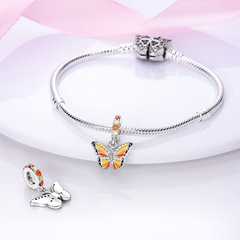 925 Sterling Silver Charms for Bracelets and Necklaces Beads Jewelry Charms for Women - color: Magical Butterfly Charm
