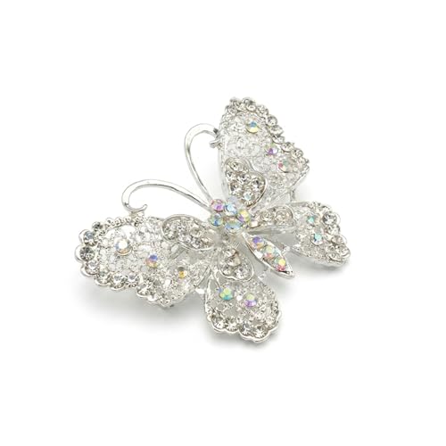 Sparkling Butterfly Brooch Pin for Women, Elegant Butterfly Lapel Pins,Rhinestone Animal Shape Brooch,Crystal Insect Lapel Pin,Dress Accessories Jewelry Gift for Women Daily Decoration