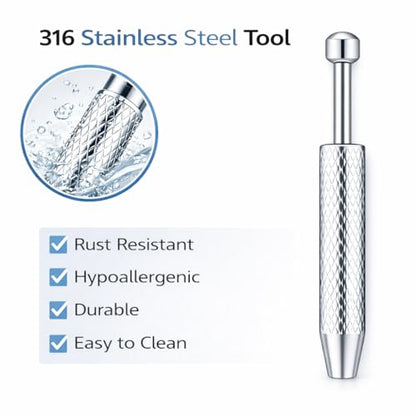 Medusa Piercing Jewelry, 9 Pack Threadless Nose Stud, 316L Surgical Steel Tragus Piercing Jewelry, Flat Back Nose Stud & Earrings Set 20G 18G 16G for Nose, Tragus, Cartilage, Lip, Medusa with Insertion Tool - color: silver