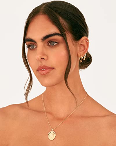 PAVOI 18K Gold Plated Small Hoop Earrings for Women, Earrings Piercing Pack | Hypoallergenic Earrings with 925 Sterling Silver Posts, Trendy Geometric Chunky Huggie Hoop Earrings - style: Thin Hoops