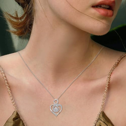 Sterling Silver Pendant Necklace Charms Hypoallergenic Fashion Jewelry Dainty Valentines Day Birthday Gift for Women - style: Infinity