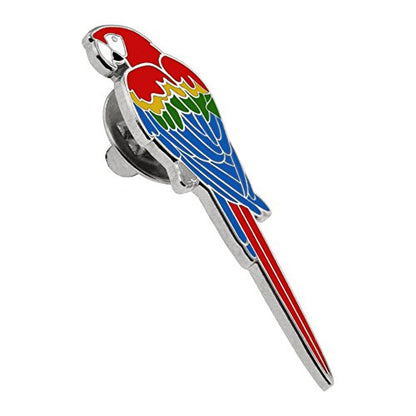 PinMart Wild Animal Enamel Lapel Pin - color: Parrot Nickel Plated, size: 5 Pack