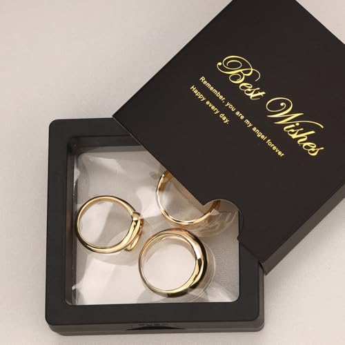 Gold Chunky Rings for Women Non Tarnish, 18K Gold Plated Statement Dome Rings Stacking,Thumb Ring, Mens Silver Wedding Band Jewelry Size 5-11 - color: Silver