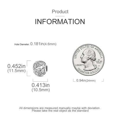 MULA Birthstone Charms 925 Sterling Silver for Bracelets and Necklaces | Dangle Pendants Beads With 5A Cubic Zirconia - Happy Birthday Mothers Day Jewelry - color: April Birthstone