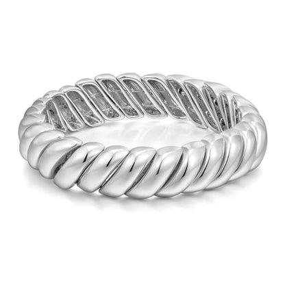 FAMARINE Gold Silver Chunky Bangle Bracelet for Women Men - style: Style A silver
