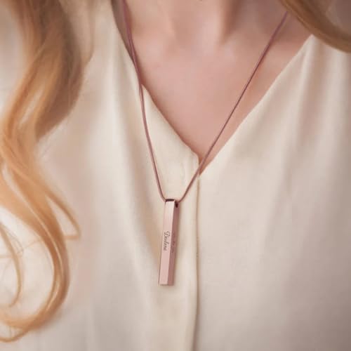 GetUrns Custom Engraved Necklace Handmade Memorial Jewelry Gift - color: Rose Gold