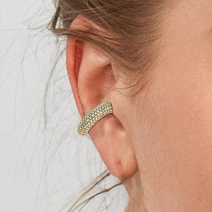 Ear Cuff Earrings for Women Chunky Ear Cuffs Non Piercing | Clip on cartilage earrings helix fake earrings jewelry trendy stuff christmas gift stocking stuffers - color: Q