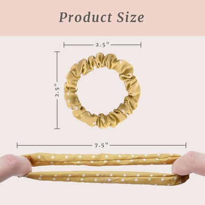 30 Pcs Small Scrunchies No Damage Hair Ties for Women | Hair Accessories Ponytail Holders, Elastic Soft Rubber Bands for Thick Thin Hair (Polka Dot Theme) - color: Polka Dot Theme