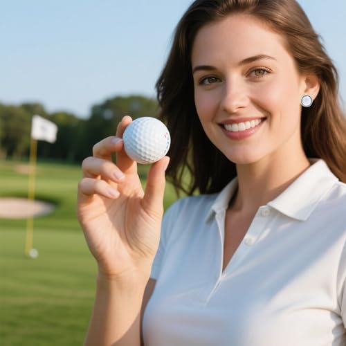 Gold Stud Earring Gifts For Teens Women Hypoallergenic Golf Baseball Football Basketball Soccer Volleyball Sport Earrings For Women - color: golf earring