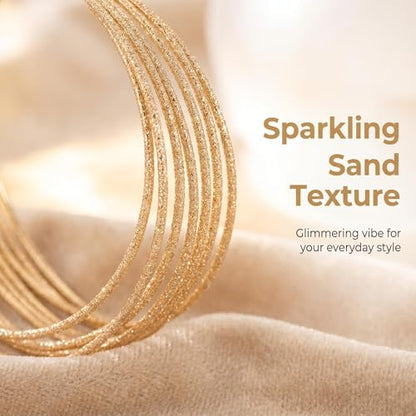 Hoop Earrings for Women, Hypoallergenic Stainless Steel Lightweight Thin Large Big Hoops Earrings Set for Women, Non Tarnish for Jewelry Gift 40MM - color: Gold Multi-Layer Glitter Hoop Earrings
