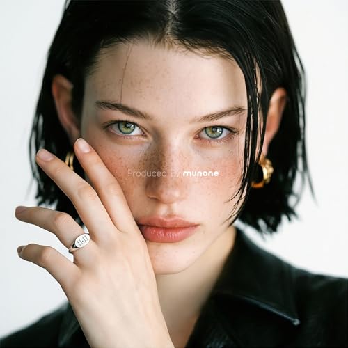 6mm 1111 Angel Number Signet Rings for Women Men | 18K Gold Plated Hypoallergenic Statement Ring,Sync with the Universe Spiritual Statement - color: Silver