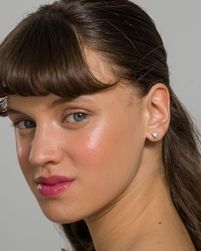 PAVOI 14K Gold Plated 925 Sterling Silver Cubic Zirconia Stud Earrings for Women - Simulated Diamond CZ Earrings - style: Oval 4x6mm