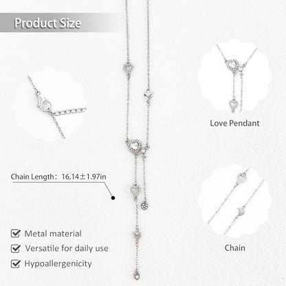 Irregular Heart Necklace for Women Y2k Pink Zircon Pearl Diamond Women's Fashion Pendant Hot Fashion Pink Jewelry for Women - color: Style22