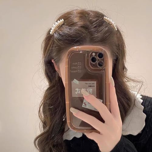 Pearl Hair Clips for Women, Fancy Gold Barrettes, Elegant Pearl Hair Accessories, Small Decorative Dressy French Barrettes for Wedding Bridal Parties Banquets Proms Formal Casual Outfits 2 Pack