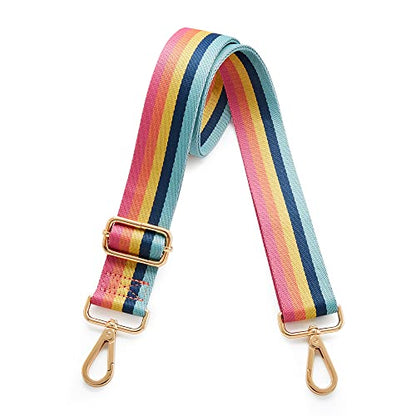 Kolti Purse Strap Replacement Crossbody Handbag Stripe Wide Adjustable - color: Gold Buckle-39