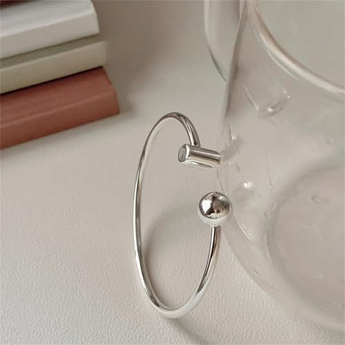 925 Sterling Silver Bangles For Women Handmade Silver Bangles Open Adjustable Bangle Bracelets For Women Silver Open Cuff Bracelets Stackable Wrap Bangles Festival Jewelry Gifts - color: Style 10