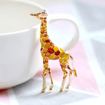HETICA Animal Brooch for Women, Funny and Cute Flower Brooch Safety Pins Clothing Backpack Hat Decoration Enamel Pins Fashion Women Brooches and Pins Jewelry - style: Giraffes