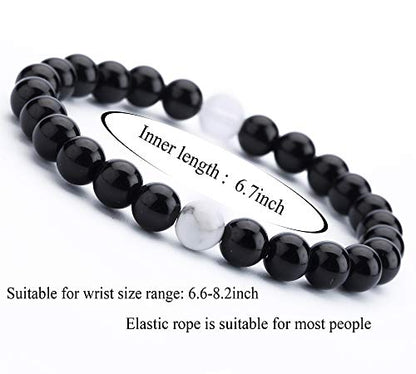 Men Women 8mm Tiger Eye Stone Beads Bracelet - color: B-3 Pcs Set 2-21003